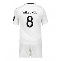 Real Madrid Federico Valverde #8 Fußballbekleidung Heimtrikot Kinder 2024-25 Kurzarm (+ kurze hosen)